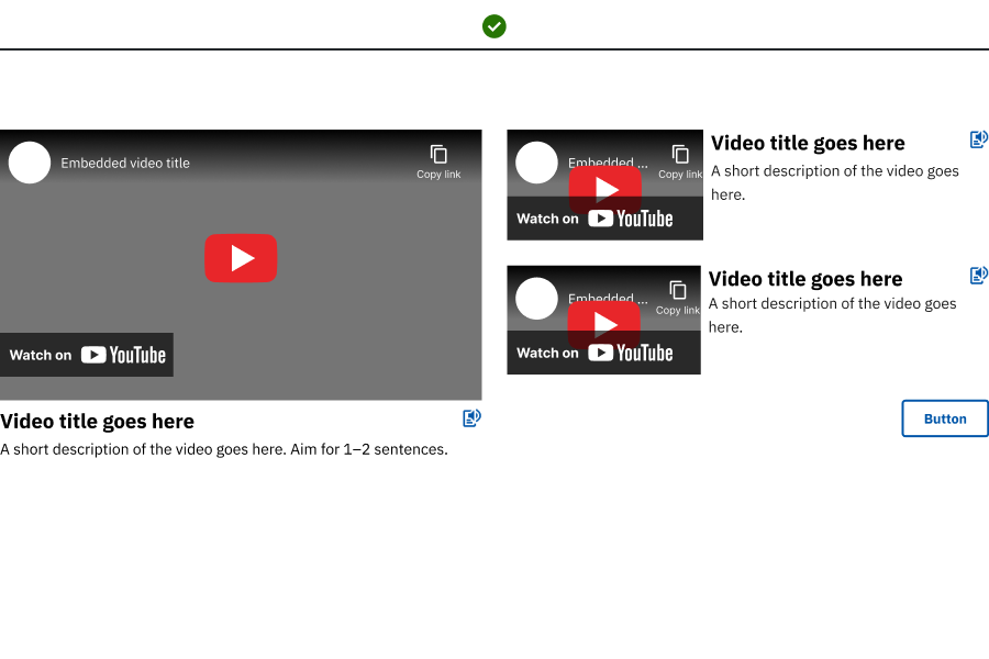 YouTube component (featured layout) displayed in a wide content area to emphasize a primary video.