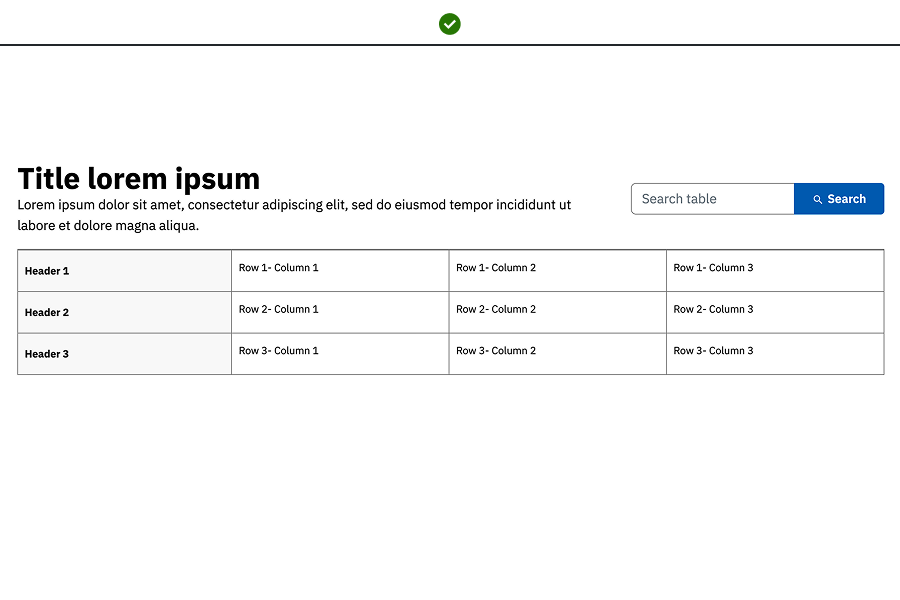Table uses a clear left header column to organize related row data, supporting structured layout and easy scanning.