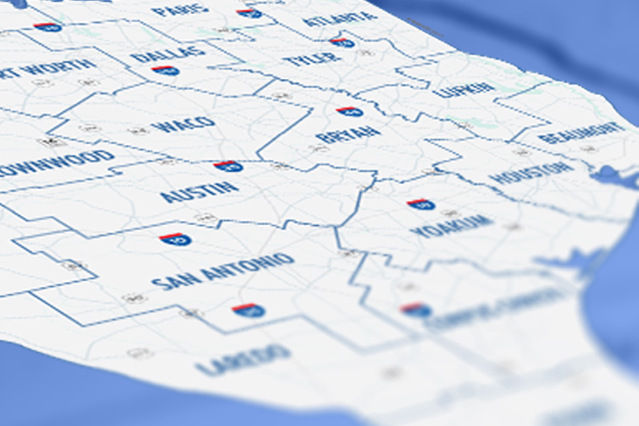 TxDOT districts map