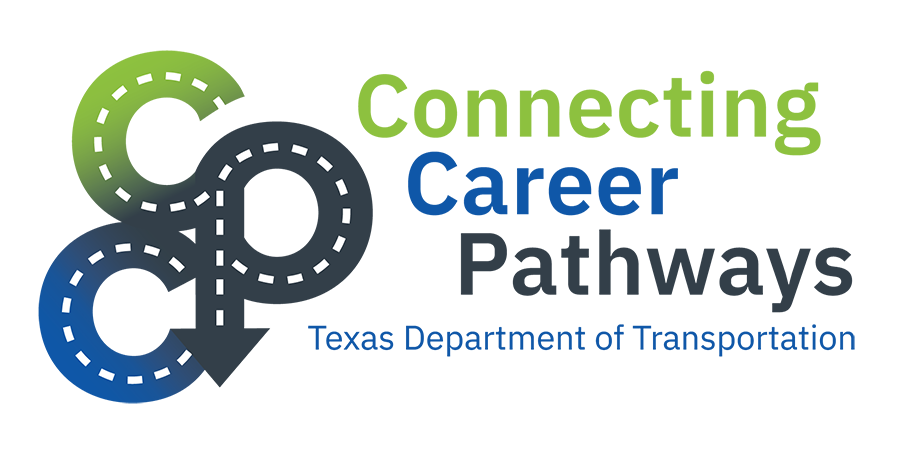 Connecting Career Pathways logo, Texas Department of Transportation