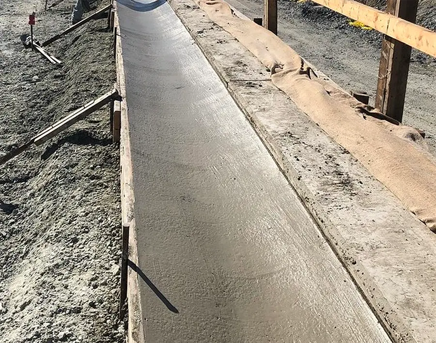 Paved flume