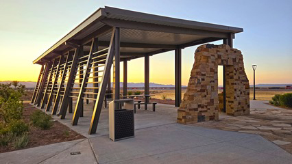 View of a picnic arbor
