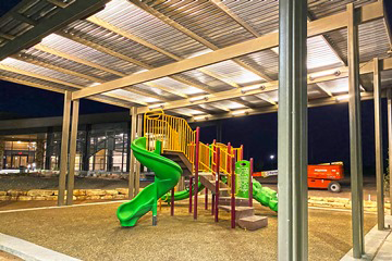 View of the covered playground