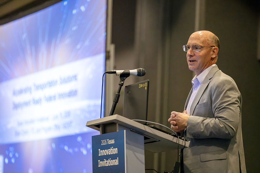 Brian Cronin, Director of FHWA’s Intelligent Transportation Systems Joint Program Office, providing remarks during the 2026 Texas Innovation Invitational in Allen, Texas June 15-17, 2026.