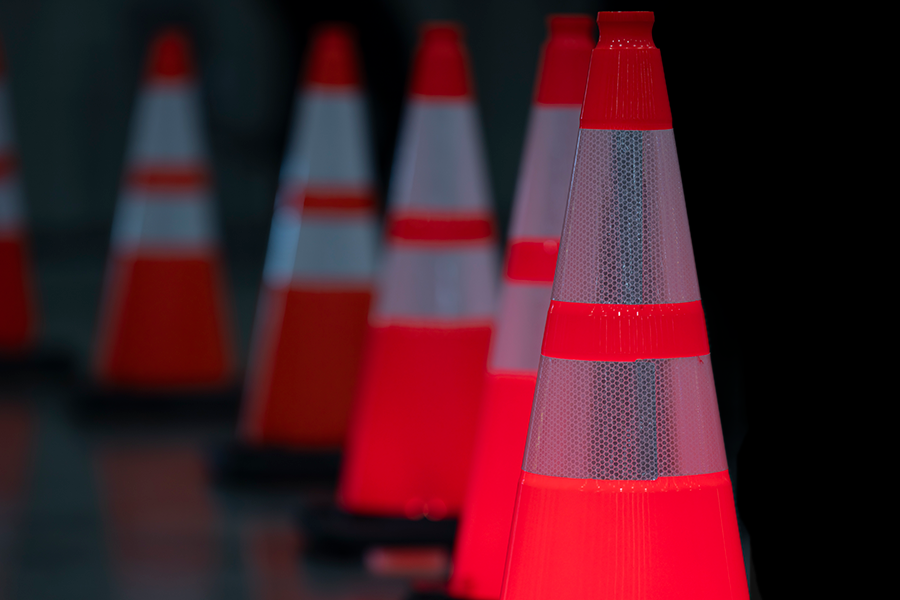Display of Smarter Cones from exhibitor, Pi-Lit, displayed during the Tech Showcase of the 2026 Texas Innovation Invitational in Allen, Texas June 15-17, 2026.