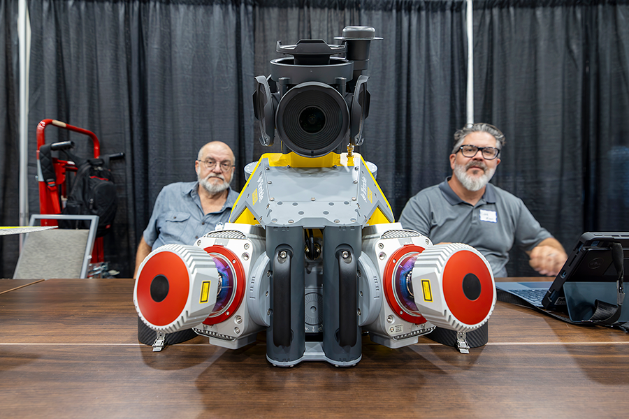 Caleb Nieri and David Orloff from TxDOT’s Design Division exhibiting a mobile mapping unit during the Tech Showcase of the 2026 Texas Innovation Invitational in Allen, Texas June 15-17, 2026.
