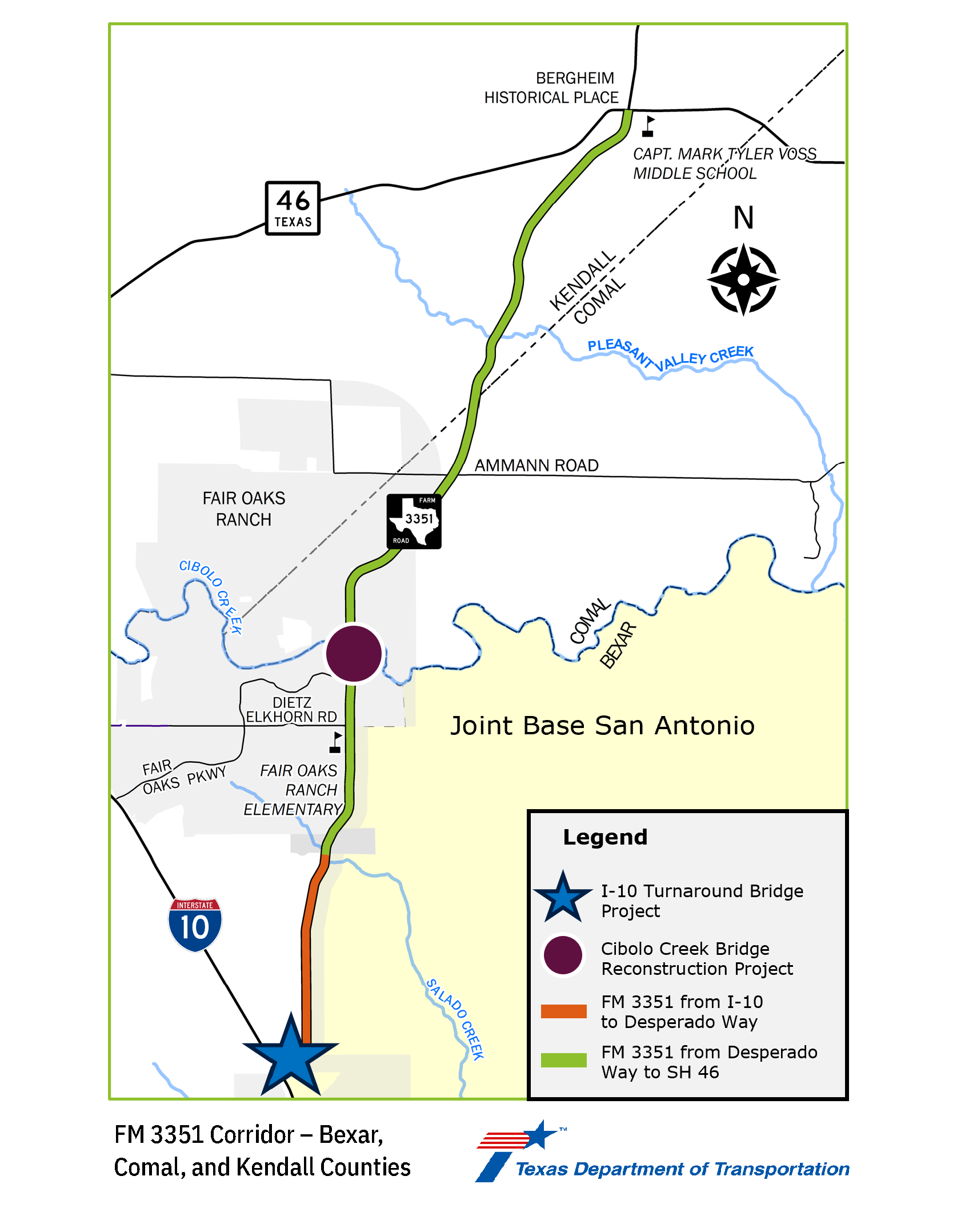 FM 3351 Corridor Map