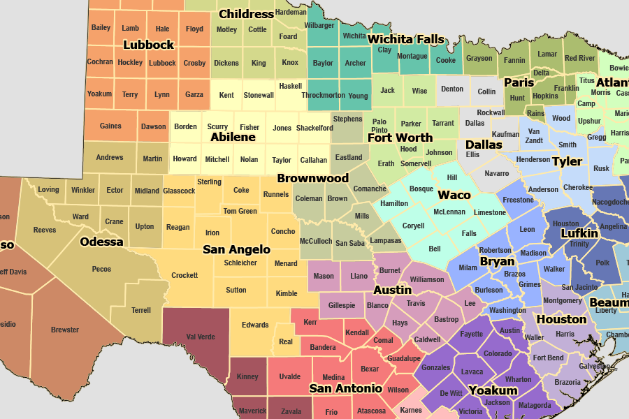 District and county map