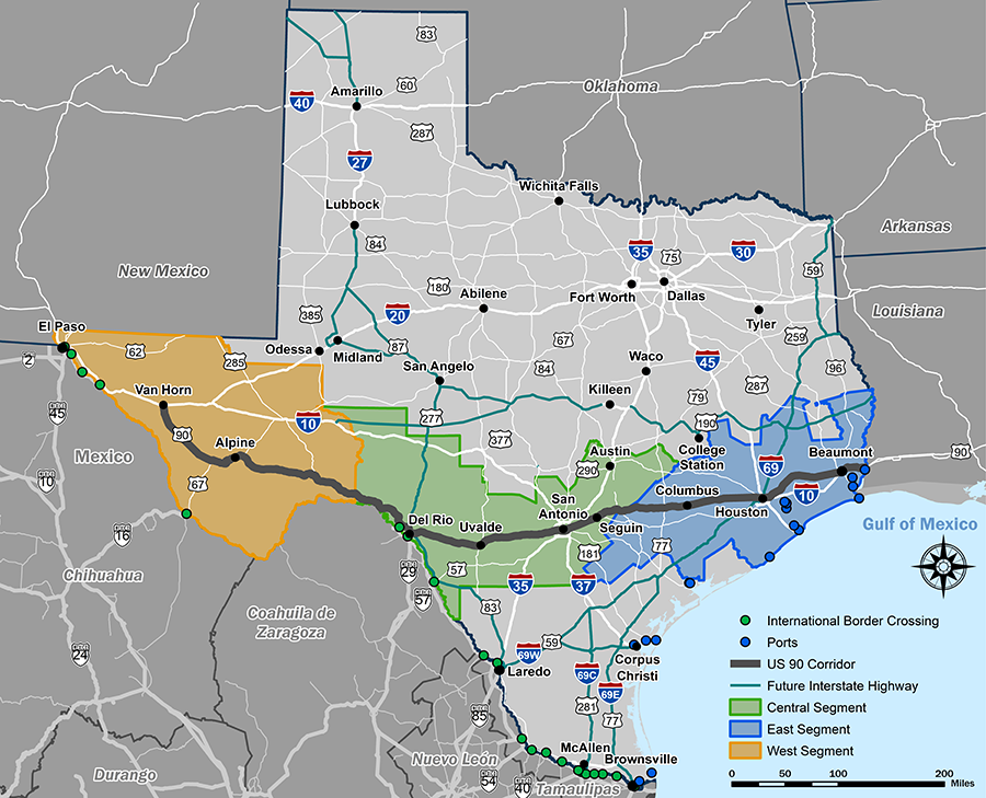 US 90 Base map