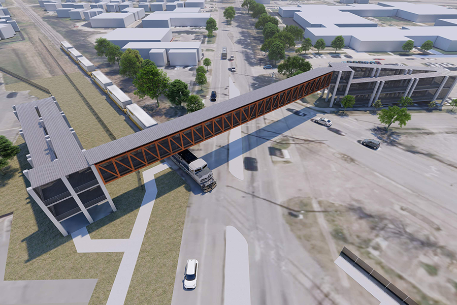 This is an artist rendering of what the new Sergio Ivan Rodriguez Memorial Brigde will look like when completed in 2027.