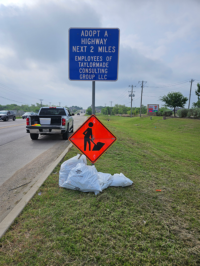 Roadside trash is collected during Adopt-a-Highway's annual Trass Off.