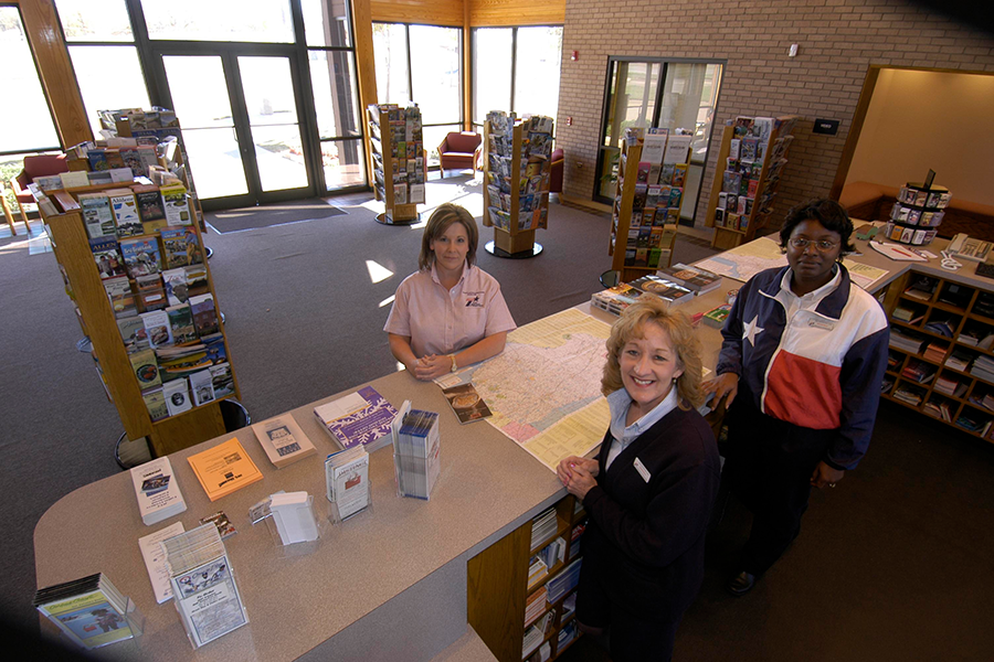 Wichita Falls Travel Information Center pictured in 2005.