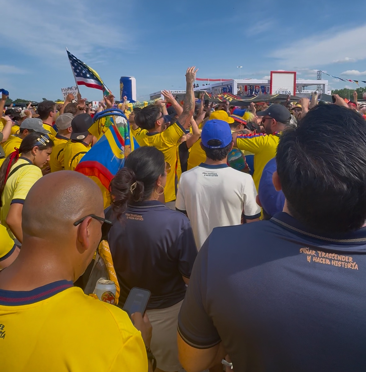 Fans gather for World Cup matches in Houston. 