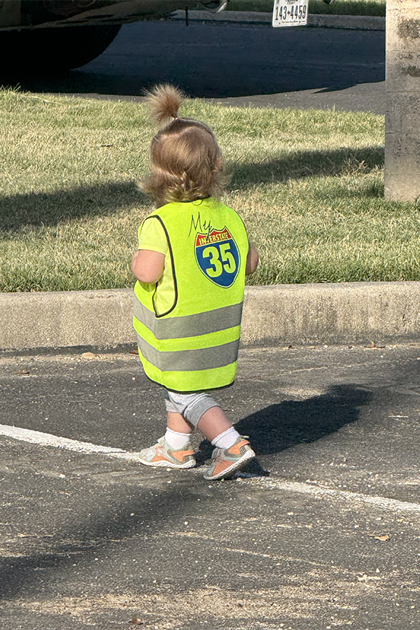 Child wearing My35 safety vest