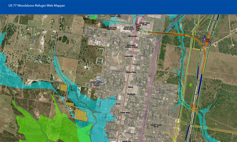 US 77 Woodsboro-Refugio Web Mapper