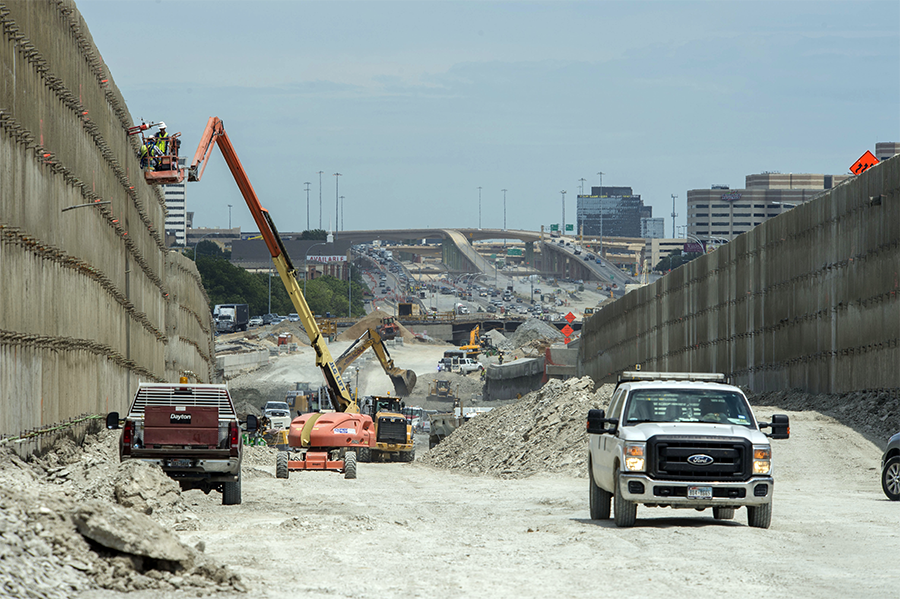 Highway road construction