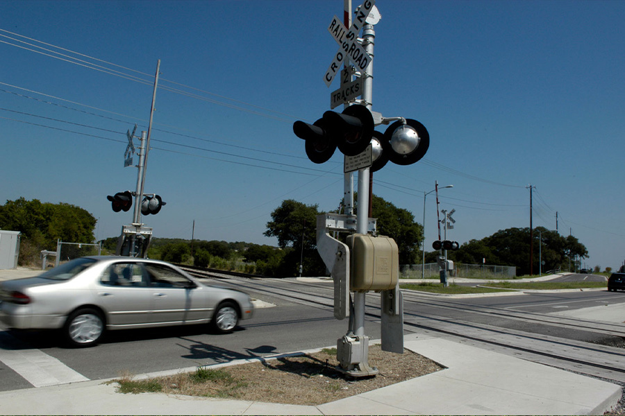 Railroad crossing sign