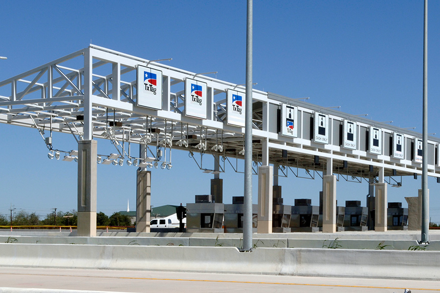 Toll road lane signs