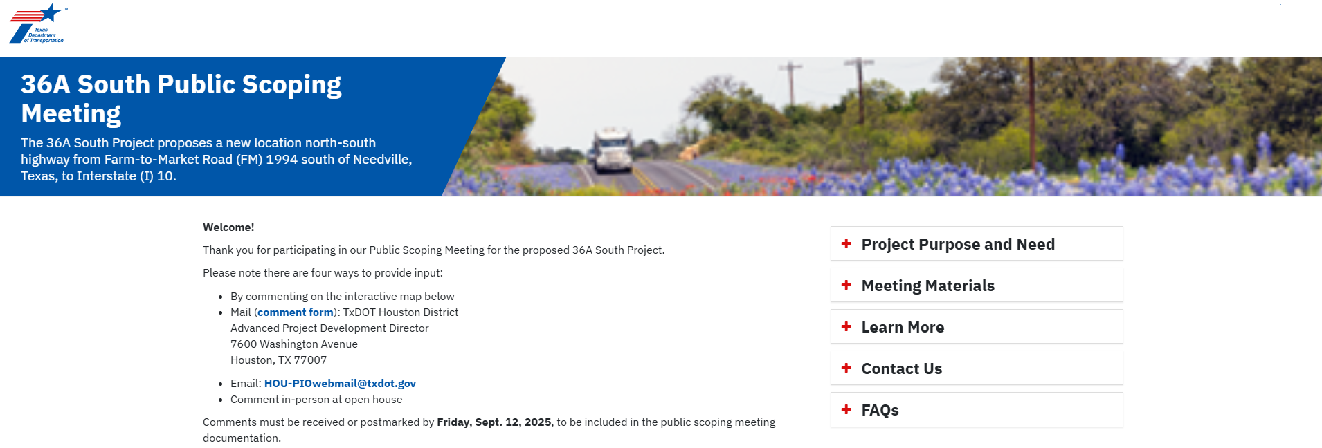 Join the virtual public scoping meeting
