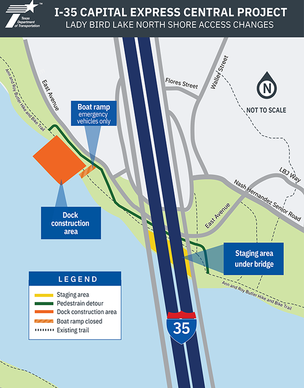 Lady Bird Lake North Shore Access Changes
