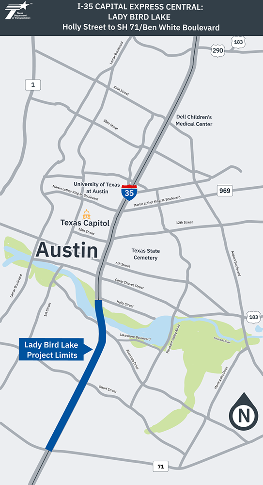 Lady Bird Lake map
