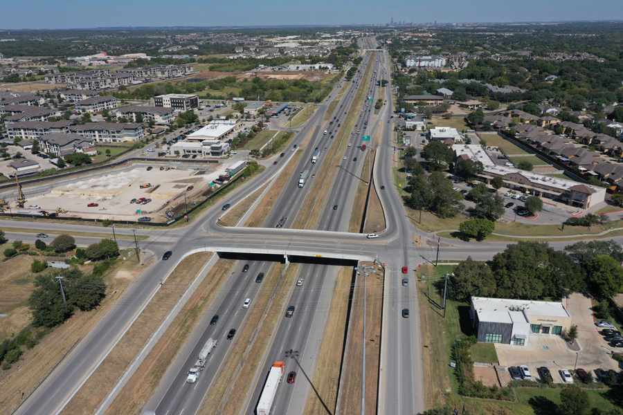 Northbound I-35 at Onion Creek Parkway, Oct. 2022 