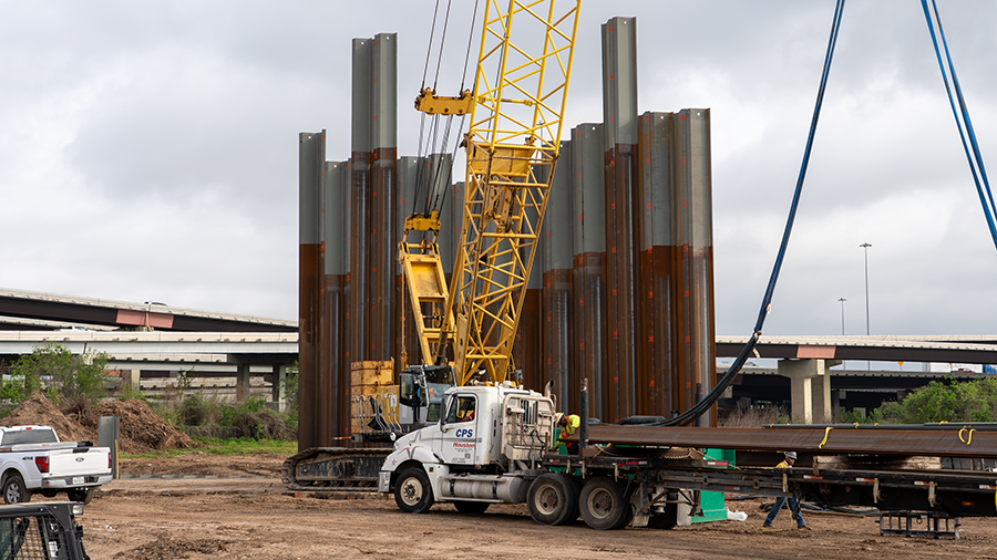 Runnels Detention Pond-Sheet Piling