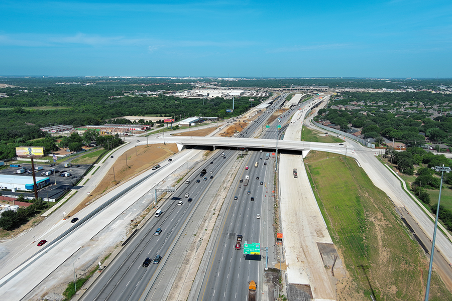 Newly constructed Bowman Springs Road bridge at I-20.