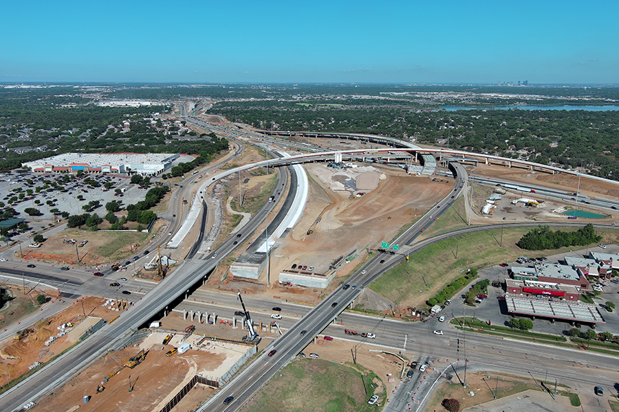 On-going Bridge construction on I-20 and US 287 Interchange.