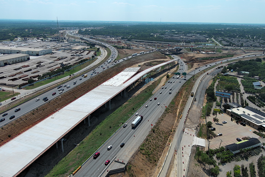 Construction of new bridges on I-20, I-820 and US 287 Interchanges.