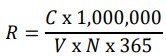 Intersection crash rate equation