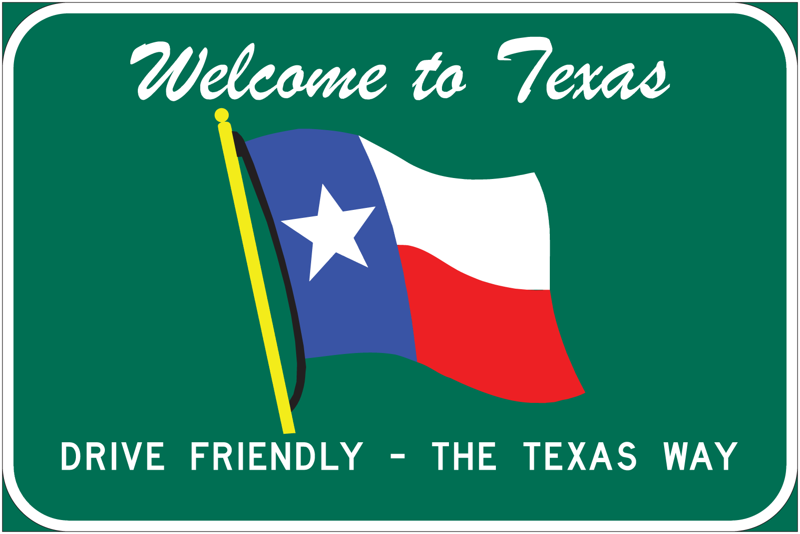 WELCOME TO TEXAS (I-2T) sign for interstatehighways (click in image to see full-size image)